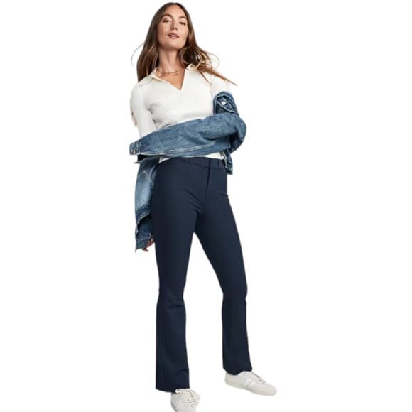 Old Navy Pixie Flair High-Rise Navy Trouser Pants, 14 - Picture 1 of 11